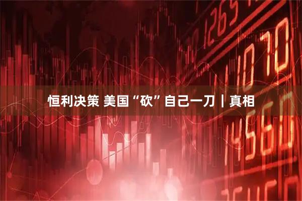 恒利决策 美国“砍”自己一刀|真相